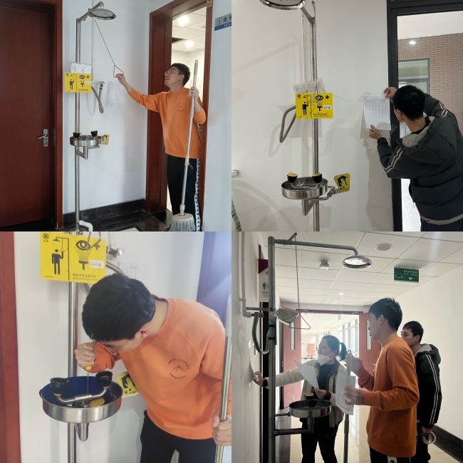 协助学院老师检查维护喷淋装置 协助学院老师检查维护喷淋装置