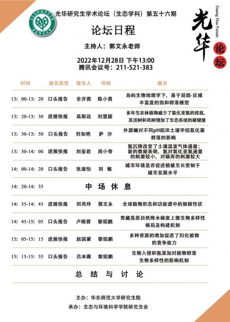 20221228+学术部+第56期光华论坛+正式海报