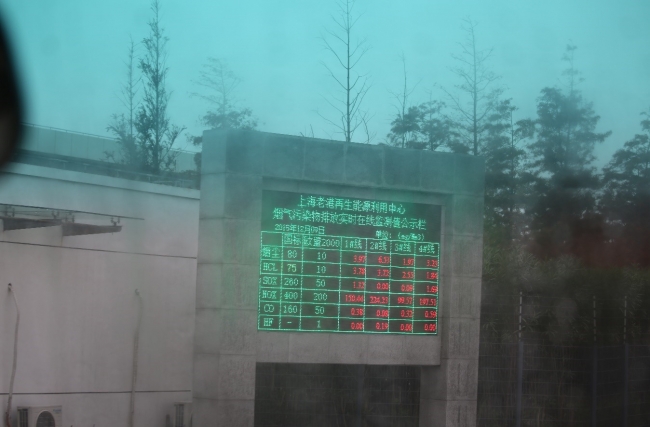 老港再生能源利用中心焚烧厂的污染物在线监测实时结果 老港再生能源利用中心焚烧厂的污染物在线监测实时结果